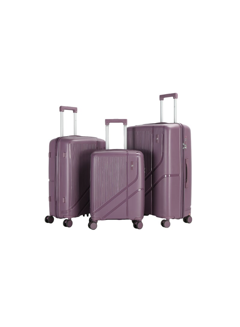 اتش تي H.T 3-Piece Luggage Set – Hard Shell Suitcases with Spinner Wheels, Telescopic Handle & Anti-Jam Zippers Lightweight Travel Set (3-Piece Set 20"/24"/28) - Image 2