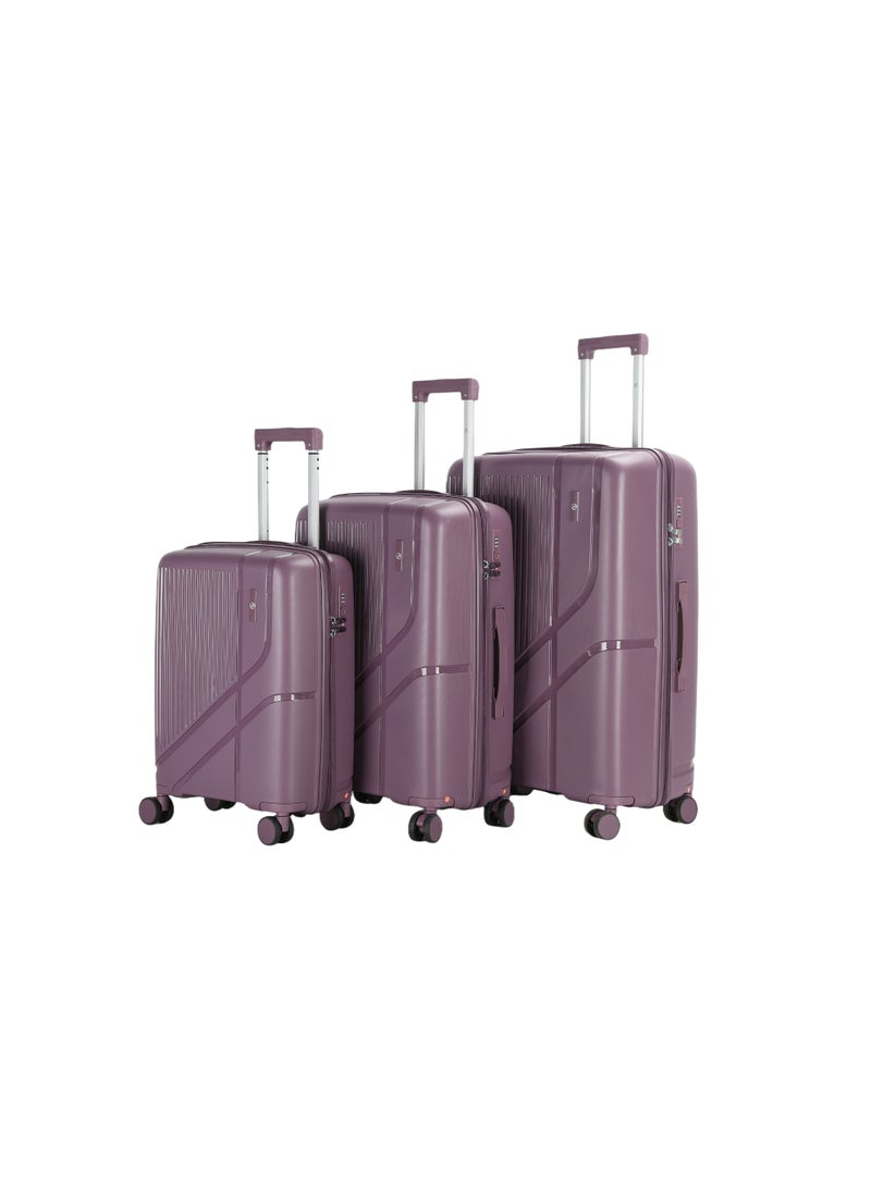 اتش تي H.T 3-Piece Luggage Set – Hard Shell Suitcases with Spinner Wheels, Telescopic Handle & Anti-Jam Zippers Lightweight Travel Set (3-Piece Set 20"/24"/28) - Image 1