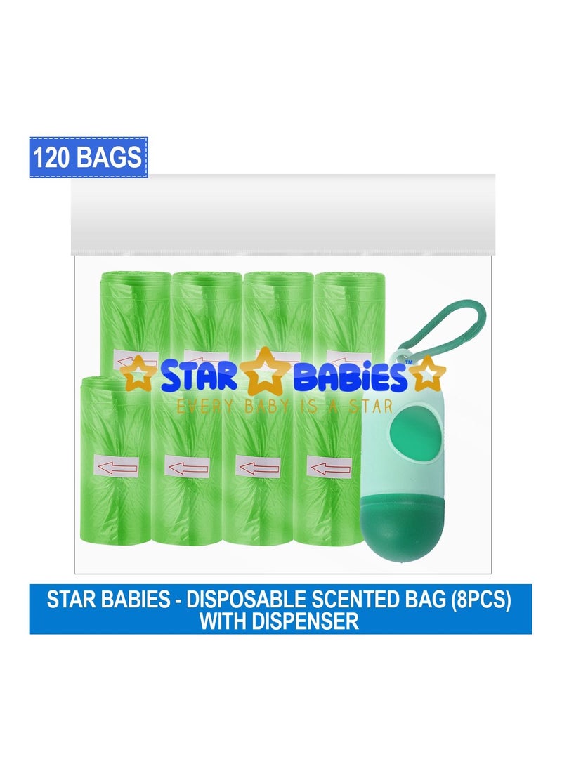Star Babies Scented Bag Pack of 8 with Dispenser - Green - Image 3