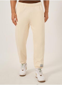 Styli Mid Rise Relaxed Fit Joggers with Badge Detail  - Image 3
