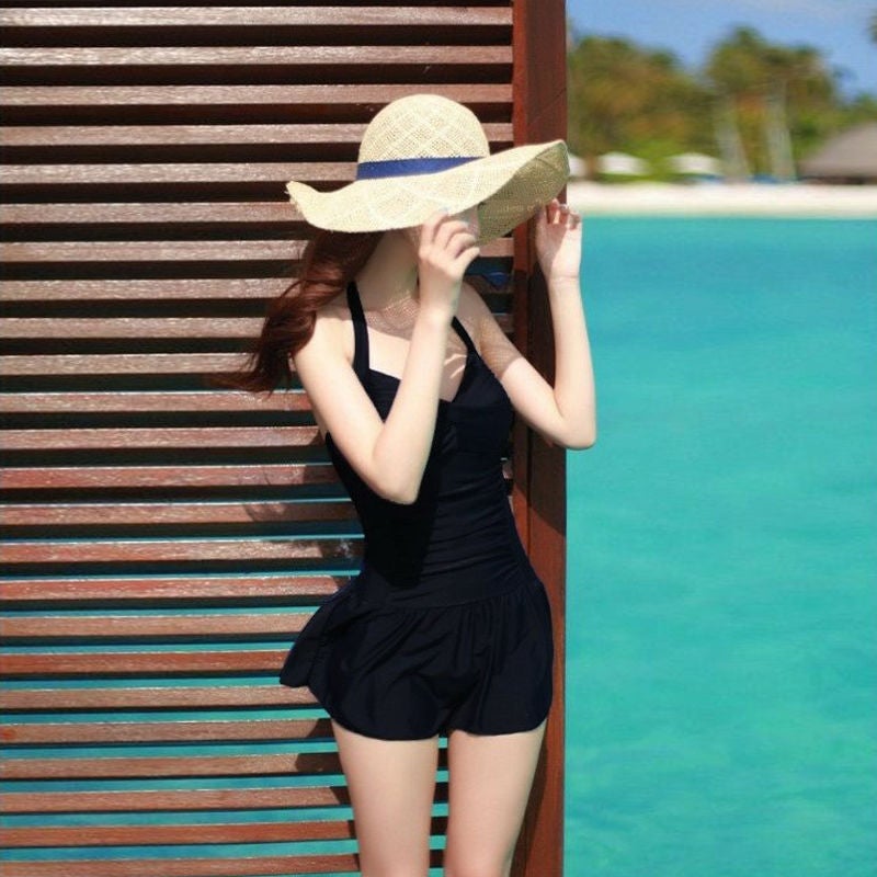 One-Piece Swimsuit Women'S Spring 2022 New Belly-Covered Slimming Conservative Small Chest Cute Pure Desire Student Swimsuit - Image 4