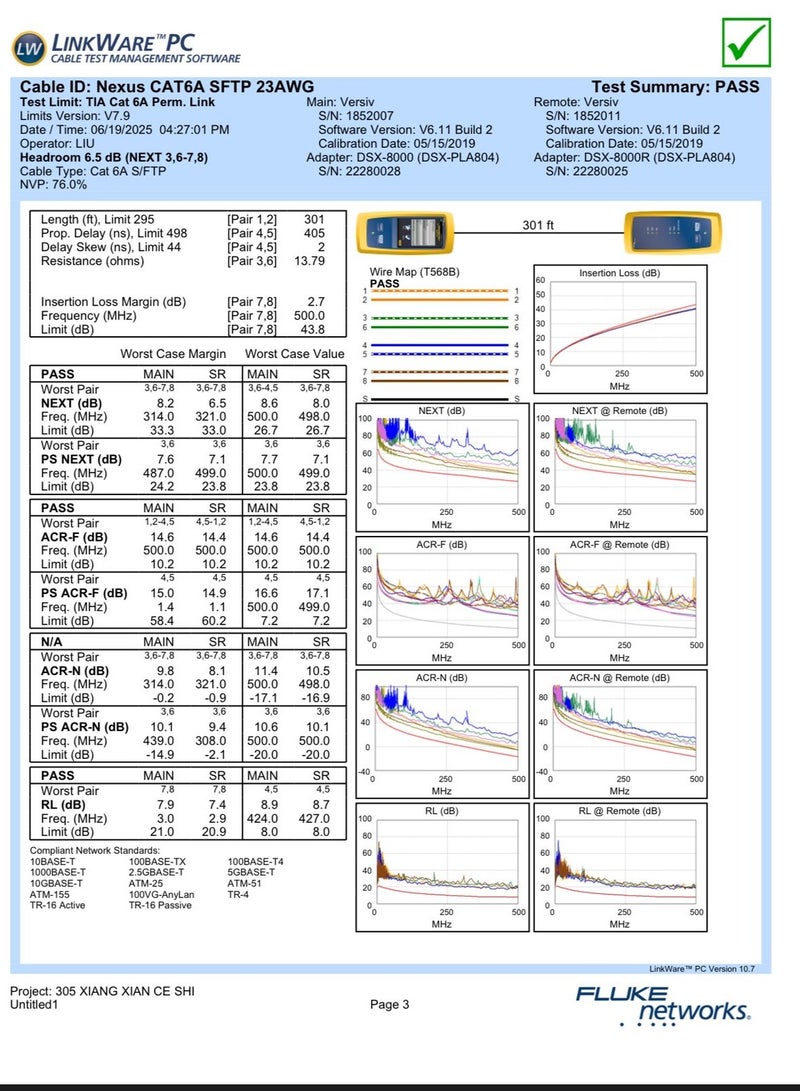 NEXUS CAT6A SFTP Ethernet Cable 23AWG Full Copper LSZH Jacket – 305M Wooden Drum, Fluke Tested, High-Speed 10Gbps Network Cable - Image 5