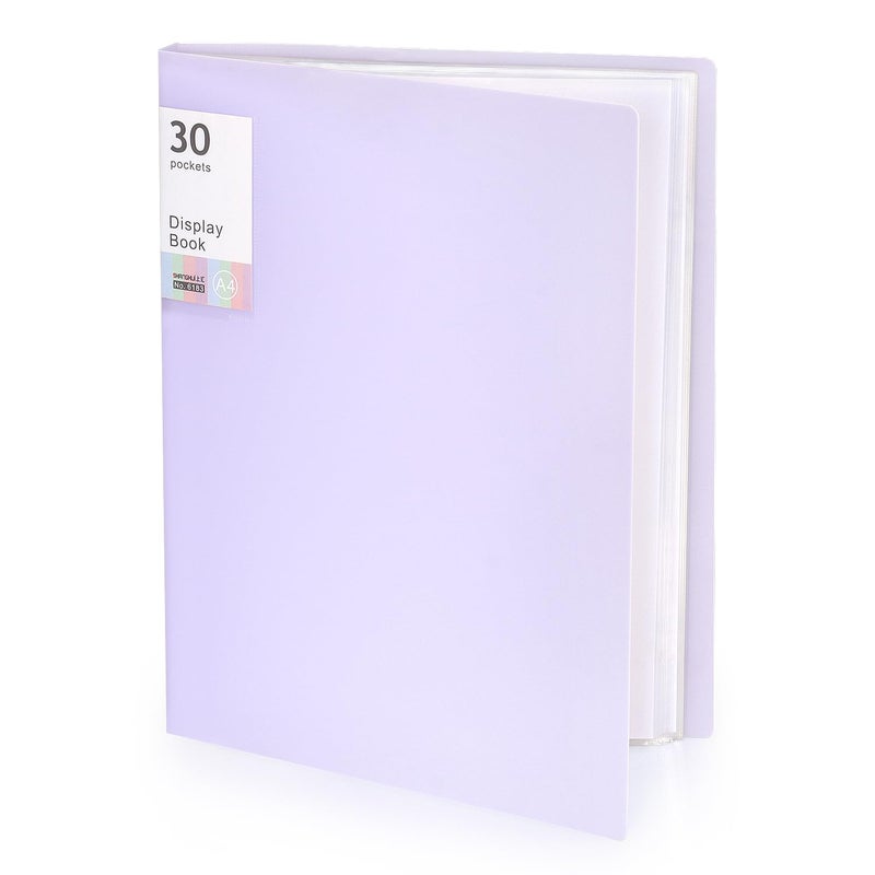 Tamaki Portfolio Binder with Plastic Sleeves, Pocket Portfolio Folder with Clear Sheet Protectors, Display 60 Pages Book, Presentation Book for Artwork, Document Organizer, 1 Pack (Purple) - Image 1