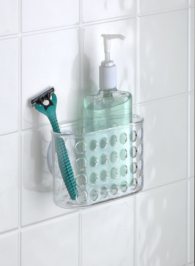 Bath Bliss Suction Cup Bath Caddy Basket, Soap and Razor Holder for Shower, Clear - Image 3