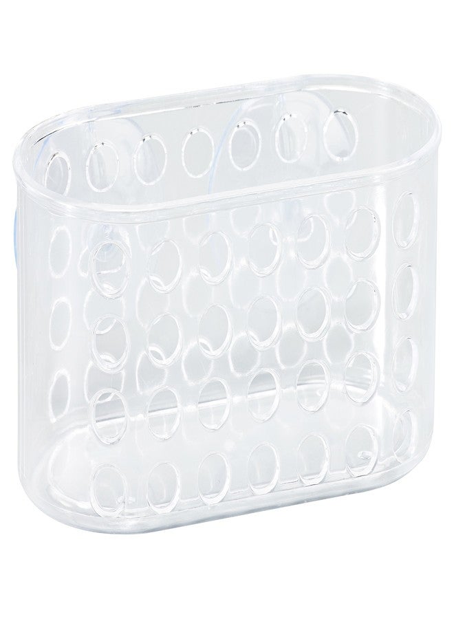 Bath Bliss Suction Cup Bath Caddy Basket, Soap and Razor Holder for Shower, Clear - Image 1
