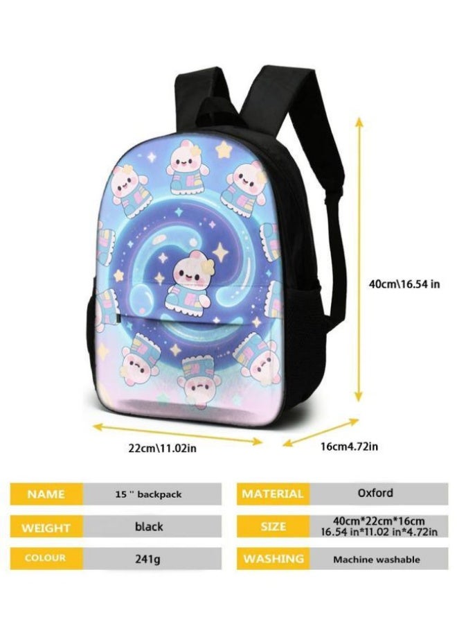 Bright Li Fire Fashion is unlimited! Cartoon bag three-piece set, suitable for a variety of scenes for students and teenagers (available for students, children, friends on outings, mountain climbing, school, etc.) - 22 - Image 5