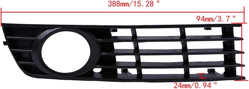DEMULAX Car Front Lower Bumper Fog Light Grille Cover - Image 2