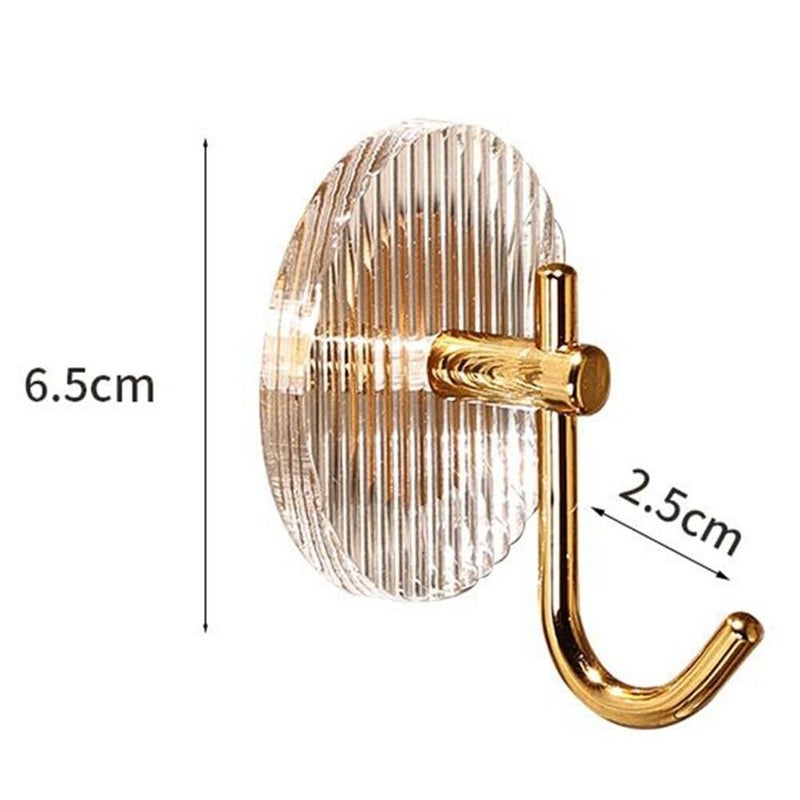 Voxmix Wall Hook Plastic Stainless Steel AcrylicMetal Material Luxury Acrylic Round Golden Hook Pack 4 - Image 5