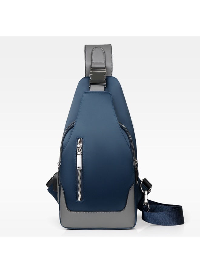 Mens Stylish Large Capacity Leisure Sling Bag Waterproof Hiking Travel Biking Outdoor Mens Chest Bag Crossbody Backpack With USB Charging Port - Image 2
