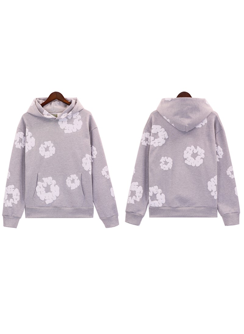 Generic - Autumn Winter Couples Hoodie Sweatpants Set 5640 Gray - Image 1