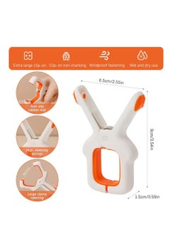 Y&D Beach Towel Clips, 8Pcs Large Laundry Plastic Clip Bright Color Clothes Pegs, Windproof Pins for Sunbeds Pool Chairs, Family Pack of Pegs Chairs and Sun Loungers  - Image 3