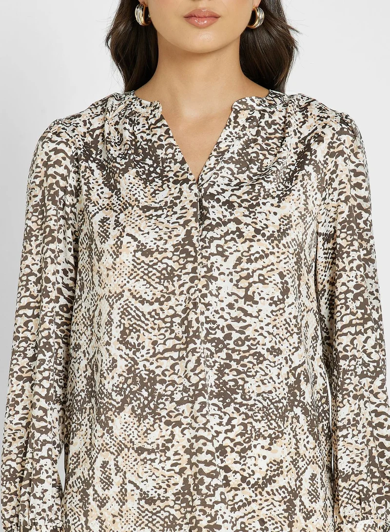 Marks & Spencer Printed Popover Blouse