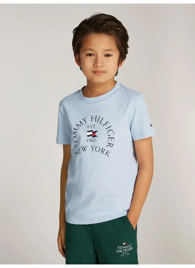 TOMMY HILFIGER Youth Logo Crew Neck T-Shirt