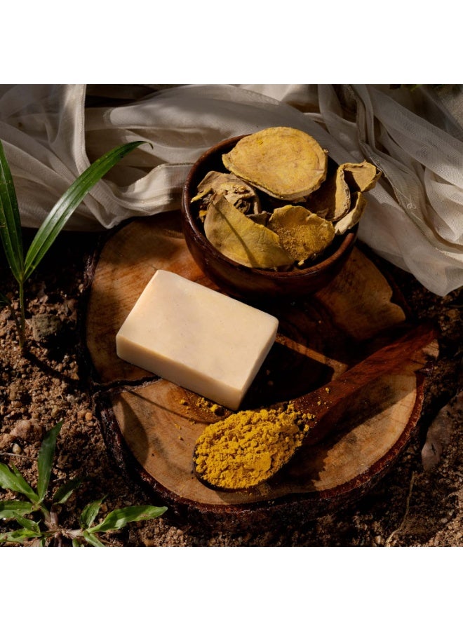 إنشنت ليفنج صابون "أنشنت ليفينغ" (Ancient Living) الفاخر المصنوع يدوياً بكركم "كاستوري" - 100 جم (عبوة من قطعتين) | لبشرة صافية - مناسب للبشرة الجافة والمختلطة | يقلل من التصبغات (الاسمرار) ويكافح حب الشباب | للرجال والنساء | طبيعي 100% وخالٍ من البارابين - Image 4