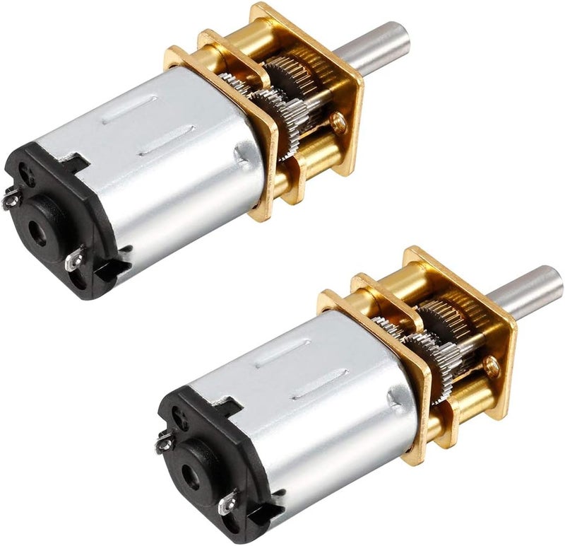 Hxchen 2Pcs DC 12V 500RPM Micro Speed Reduction Motor Mini Gear Box N20 Motor with 2 Terminals for RC Car Robot Model DIY Engine - Image 4