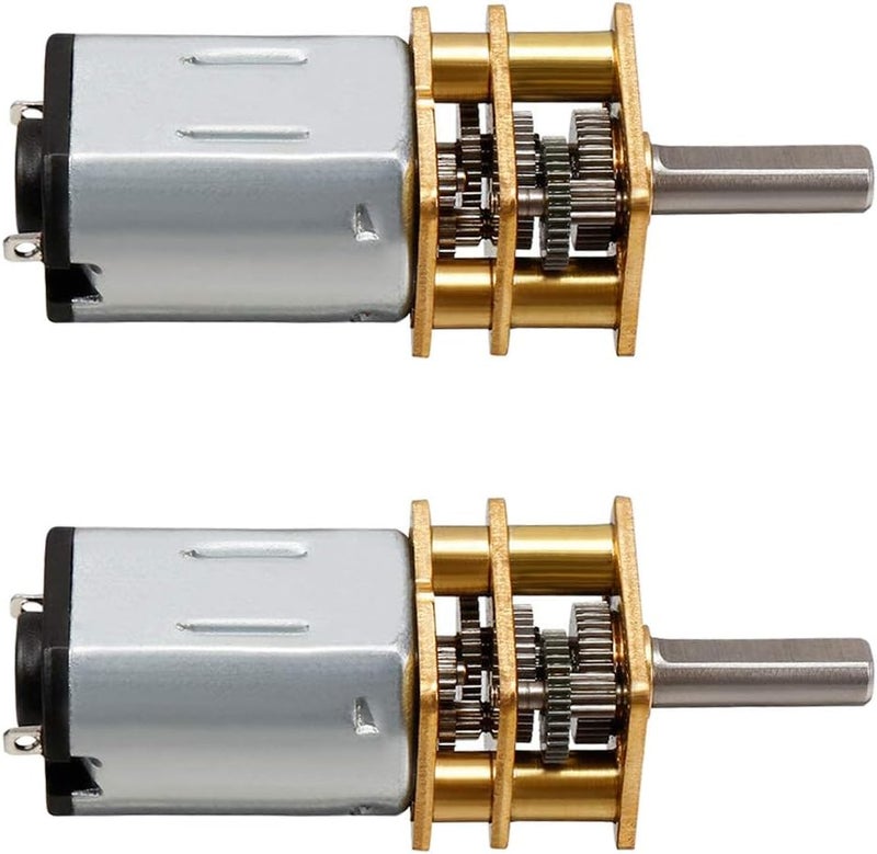 Hxchen 2Pcs DC 12V 500RPM Micro Speed Reduction Motor Mini Gear Box N20 Motor with 2 Terminals for RC Car Robot Model DIY Engine - Image 1