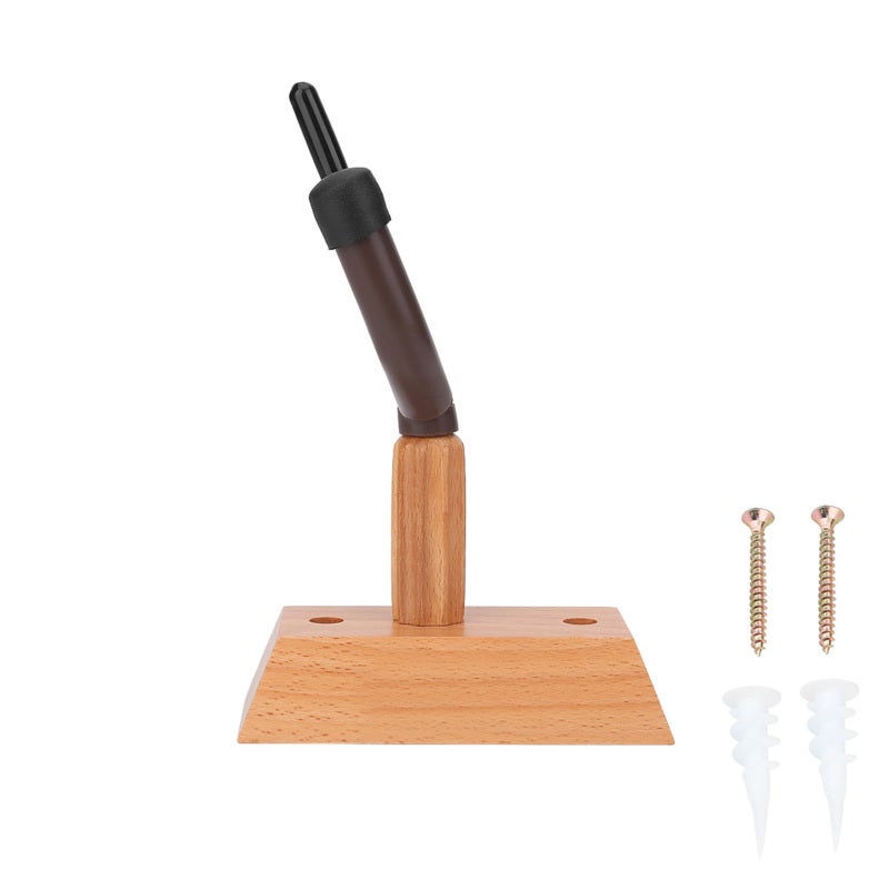Flanger Violin Wall Hanger with Unique Violin Shape Silicone Covered Hook - Compact Stainless Steel Wooden Base for Secure Protection - Durable Wall Mount for Home Studio Display - Image 2