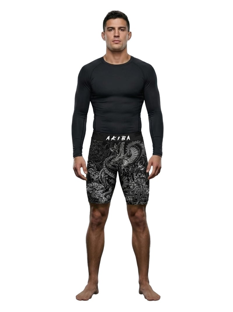 AKIBA Sport Performance Compression Short for Unisex (36) Black - Image 1