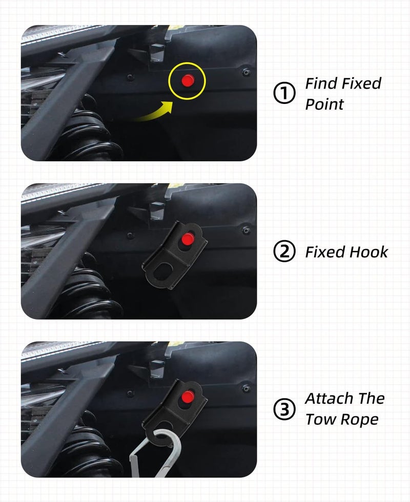QUICKWOLF Maverick X3 Tie Down Brackets for Can Am Maverick X3 (2017-2024) - 4PCS - Image 3