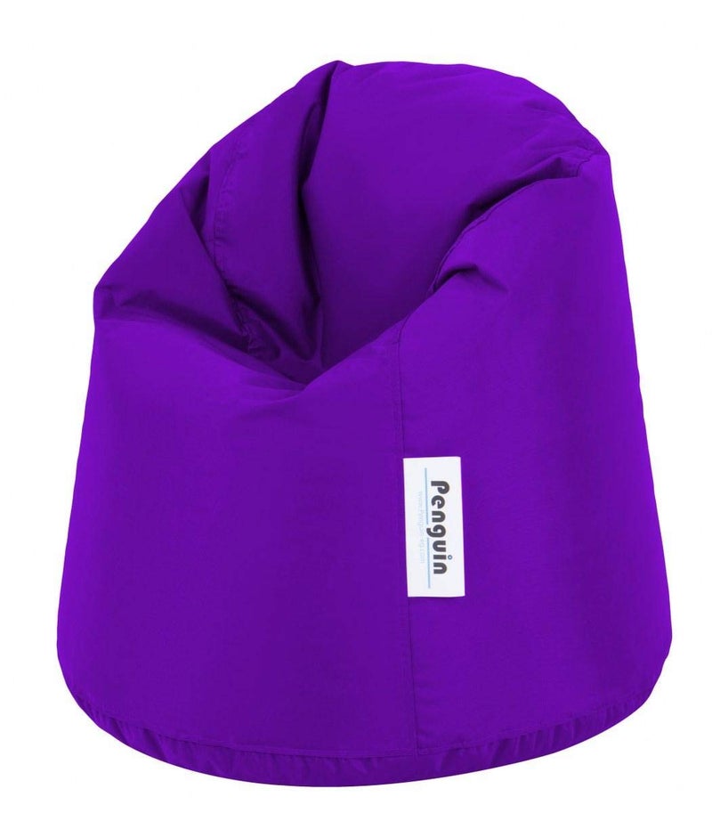 Penguin Baby Bean Bag Chair Waterproof - 40 x 60 cm - Comfortable Soft Seat for Kids Room & Nursery - Purple - Image 3
