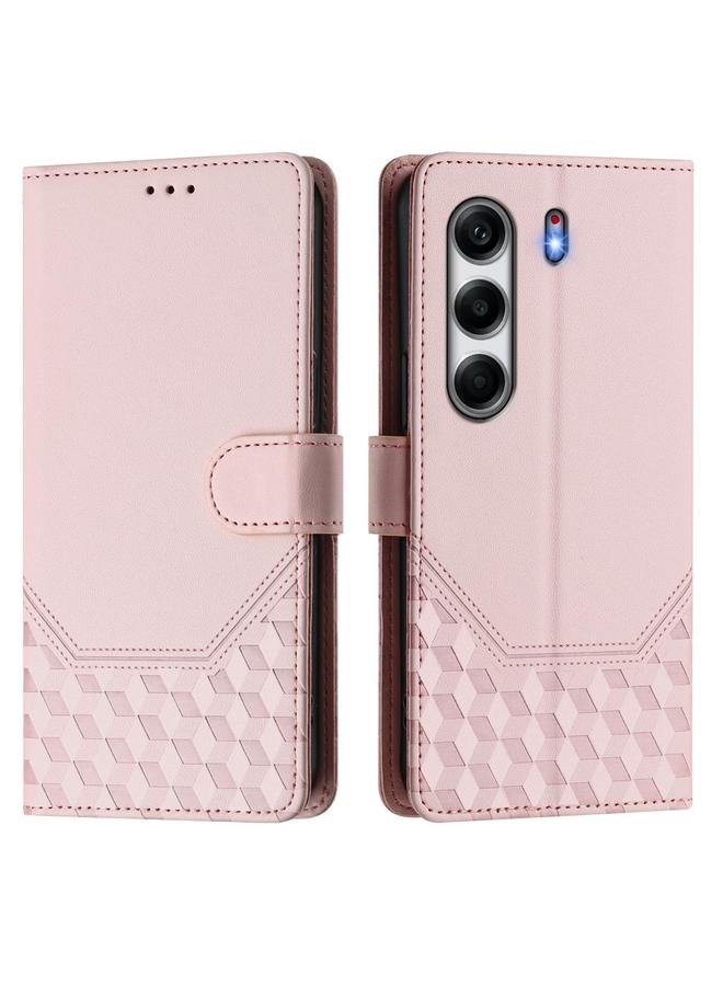 إيروريكس جراب لهاتف Tecno Camon 40 4G مصنوع من الجلد بنقش قرص العسل بتقنية RFID - Image 2