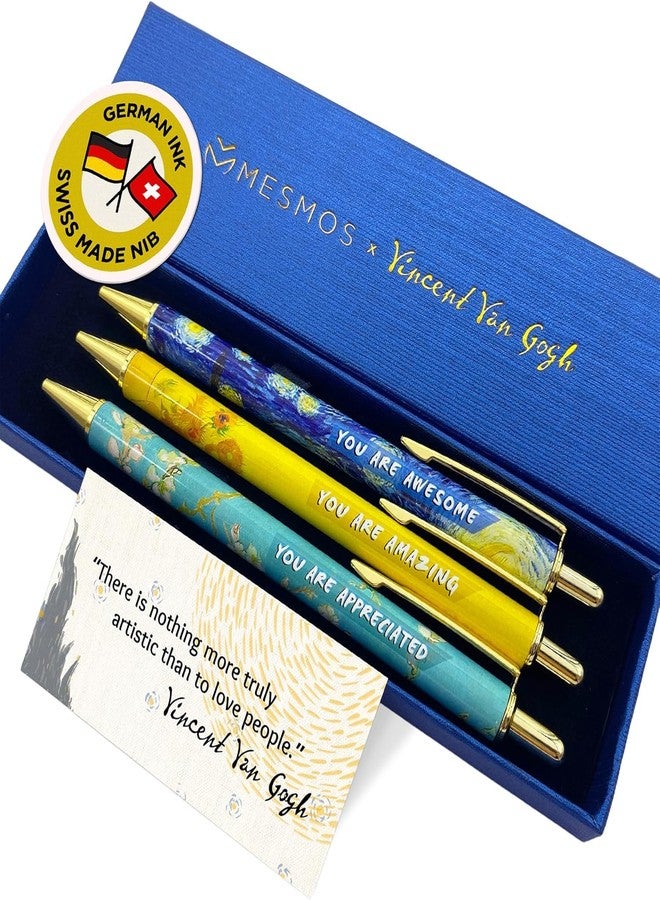 MESMOS Van Gogh Fancy Pen Set for Women, Thank You Gifts for Women, Nice Cute Boss Lady Gifts for Coworkers, Teacher and Employee Appreciation, Nice Cute Office Pens for Coworkers - Image 1