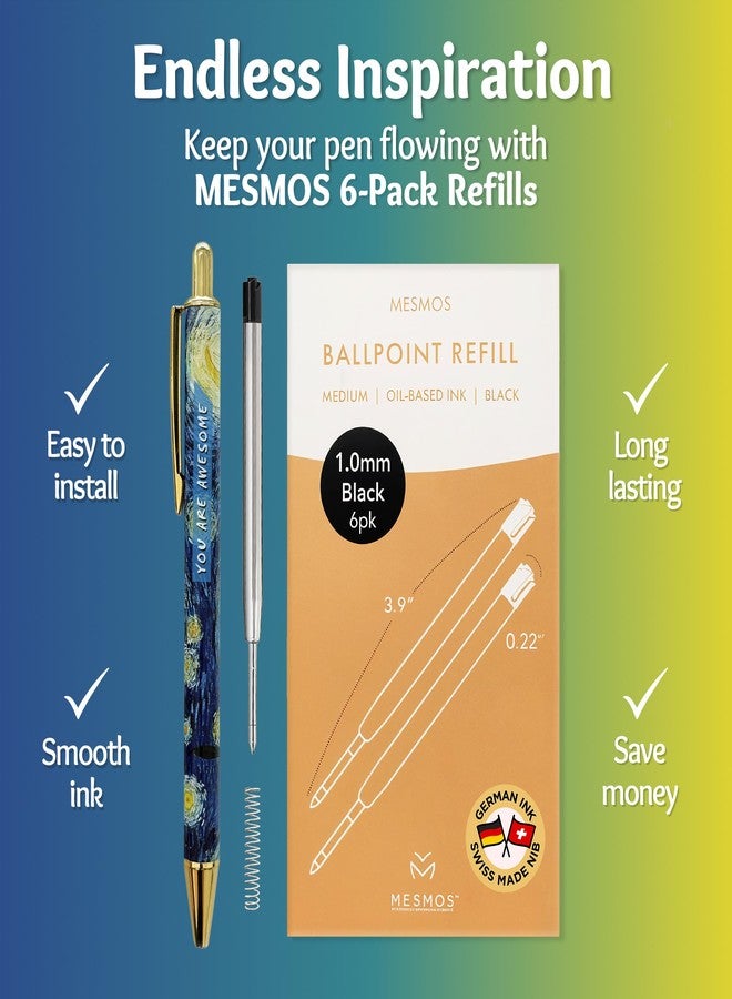 MESMOS Van Gogh Fancy Pen Set for Women, Thank You Gifts for Women, Nice Cute Boss Lady Gifts for Coworkers, Teacher and Employee Appreciation, Nice Cute Office Pens for Coworkers - Image 4