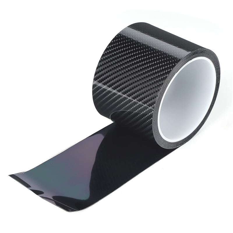 Universal Black Carbon Fiber Car Door Edge Protective Tape Size 4 - Image 2