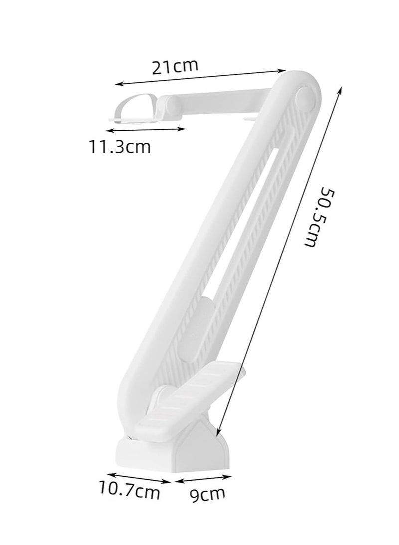 ايكانبو رافعة مقعد المرحاض بدواسة القدم، رافعة مقعد المرحاض بدواسة، تجنب ملامسة اليد لمنع نمو البكتيريا، تجنب الانحناء، ملحقات مرحاض الحمام (أبيض) - Image 4