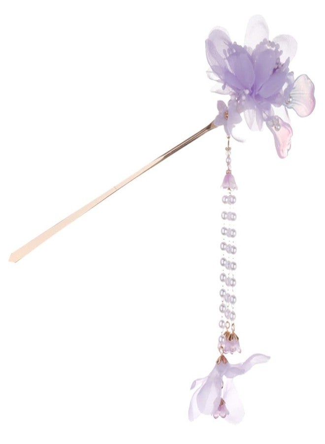 ifundom Vintage Flower Hair Stick for Women Long Hair Pin with Dangle Tassel Elegant Bun Accessory for Daily Wear and Special Occasions 8.26X1.96X1.57In - Image 1