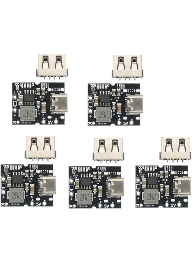 promass 5Pcs Type-C USB 5V 2A Boost Converter Step-Up Power Module Protection Board For DIY - Image 1