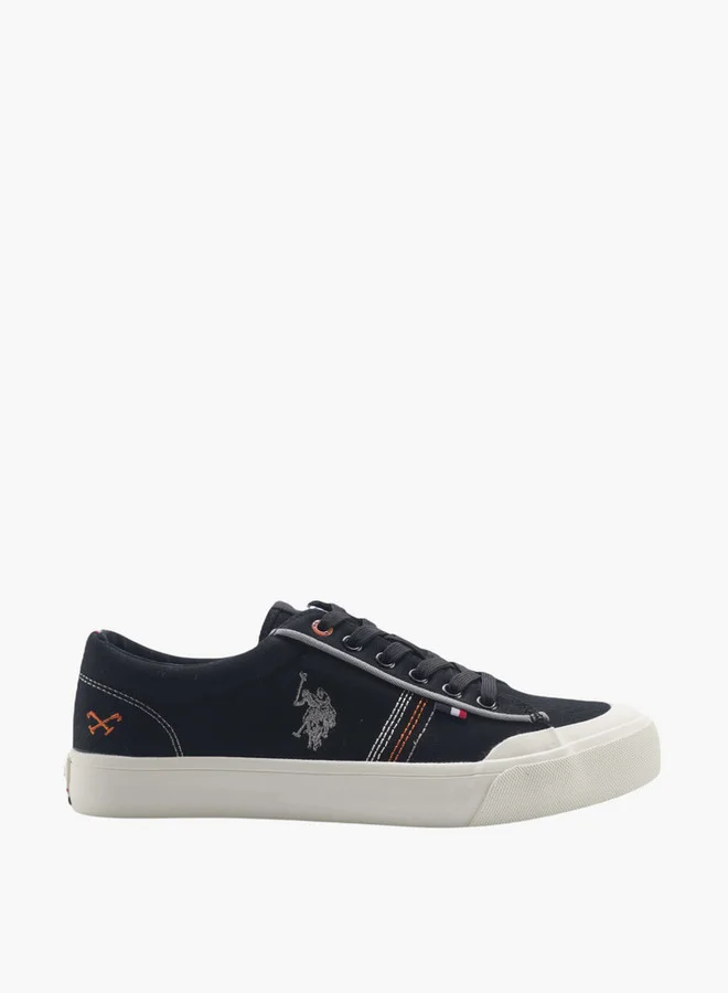 U.S. Polo Assn. Logo Print Lace-Up Canvas Sneakers
