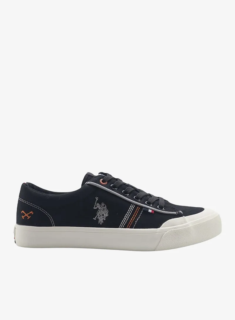 U.S. Polo Assn.  Logo Print Lace-Up Canvas Sneakers for Men | Best Price UAE
