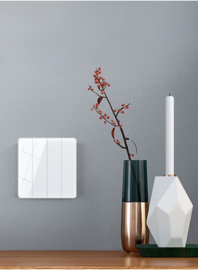 Vmax 4-Gang 2-Way Plate Switch – Modern Square Design, Smooth Quad Control, Durable & Easy Install Wall Switch (WHITE) - Image 5