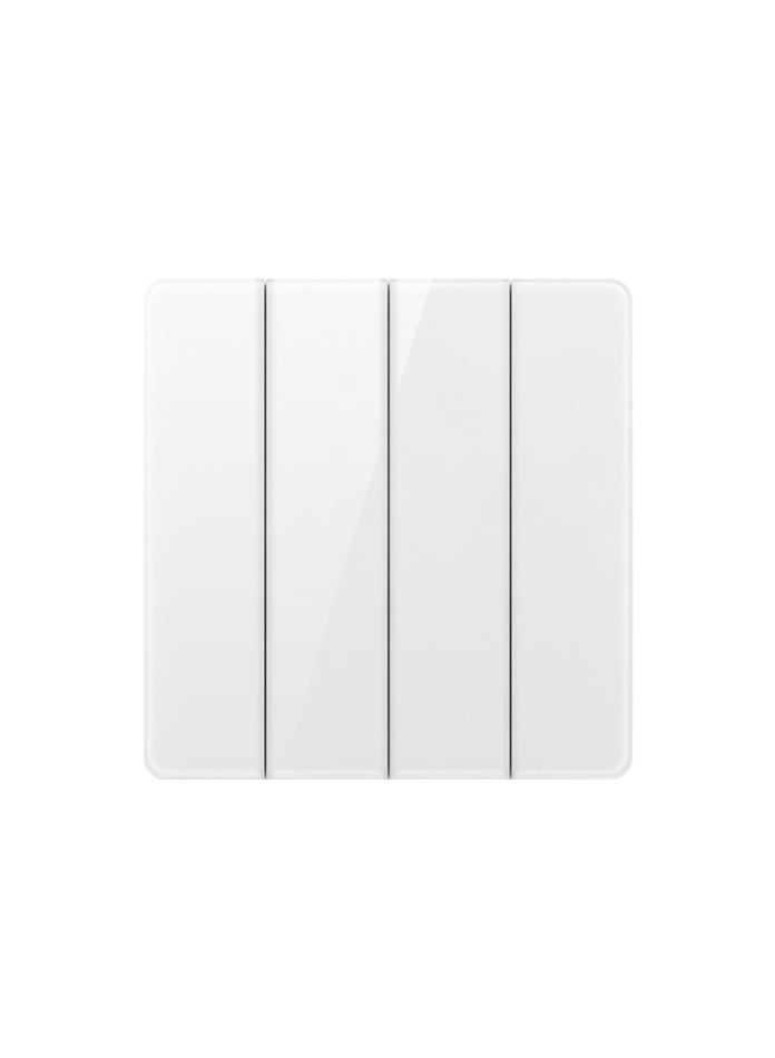 Vmax 4-Gang 2-Way Plate Switch – Modern Square Design, Smooth Quad Control, Durable & Easy Install Wall Switch (WHITE) - Image 3