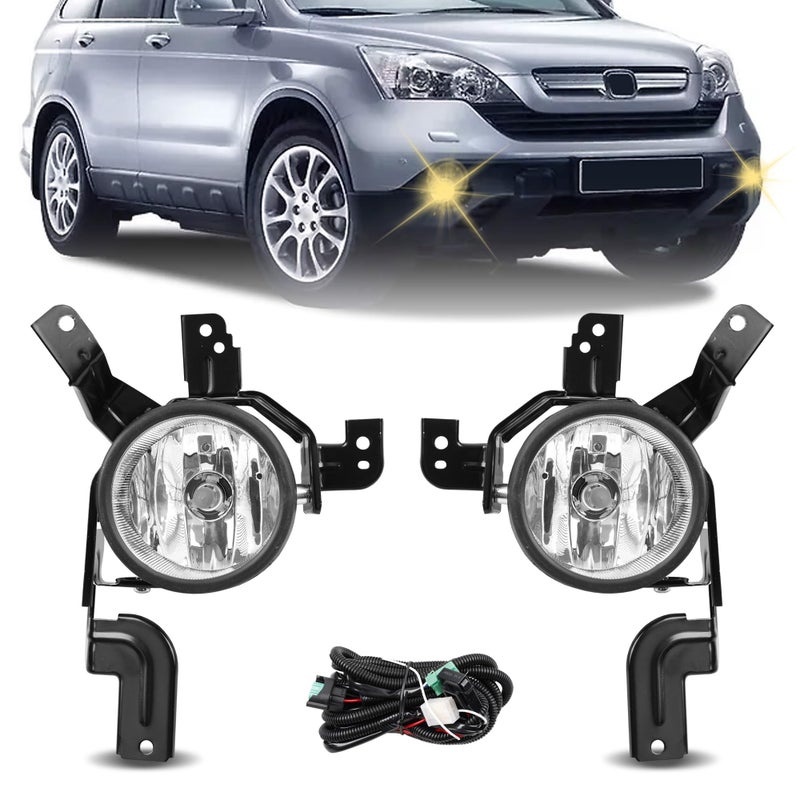 Misakomo Fog Lights Front Fog Lamps Assembly Compatible with Honda CRV 2007 2008 2009 Fog Light Replacement Kit Replacement for 08V31SWA10008V31SWA1M001 08V31SWA1M002 and HO2591103