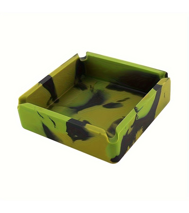 Black Silicone Square Ashtray Drop Resistant High Temperature Creative Indoor Outdoor Use - Image 4
