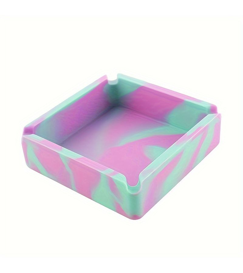 Black Silicone Square Ashtray Drop Resistant High Temperature Creative Indoor Outdoor Use - Image 3