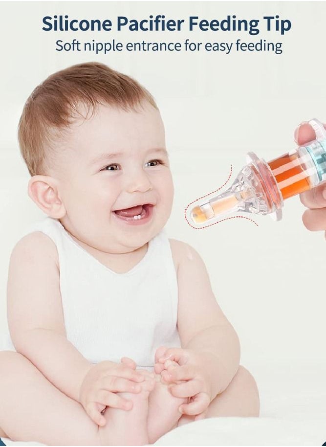 Bebiland - Baby Medicine Dispenser Kit - Oral Syringe and Pacifier for Liquid Medicine, Water, or Juice, Ideal for Babies & Toddlers (Blue) - Image 1
