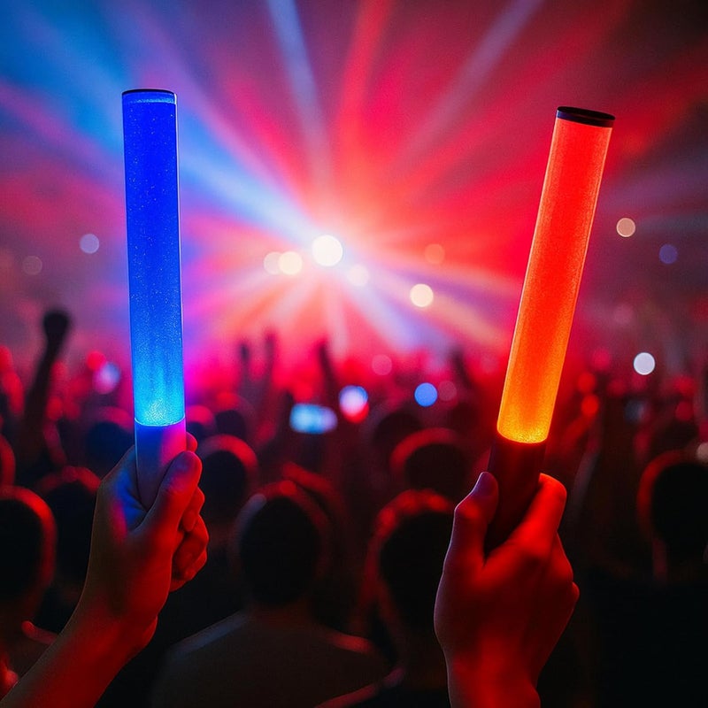OMTLED LED Glow Sticks Reusable Glow Party Favor Supplies Multicolor Light Up Stick Idol Concert LED Flashing Bright Glow Lightsticks for Wedding, Birthday, Raves, Concert, Halloween, Christmas (White-2Pack) - Image 3