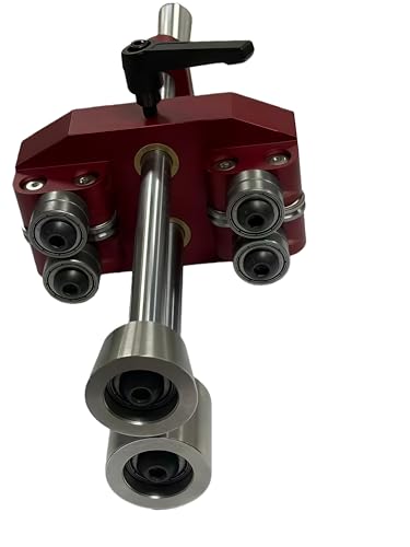 NyVoozy Professional Sheet Metal Roller Bender Tool, Red Aluminum Frame, 0-90 Degree Angle Adjustment, Standing Seam Roofing Edge Bender with 6 Rollers - Image 5
