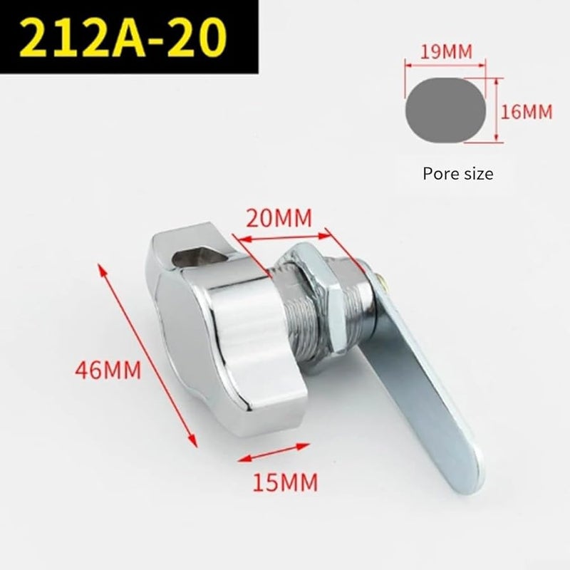 20mm Zinc Alloy Keyless Cabinet Cam Lock Silver Finish for Furniture Drawer Door - Image 2