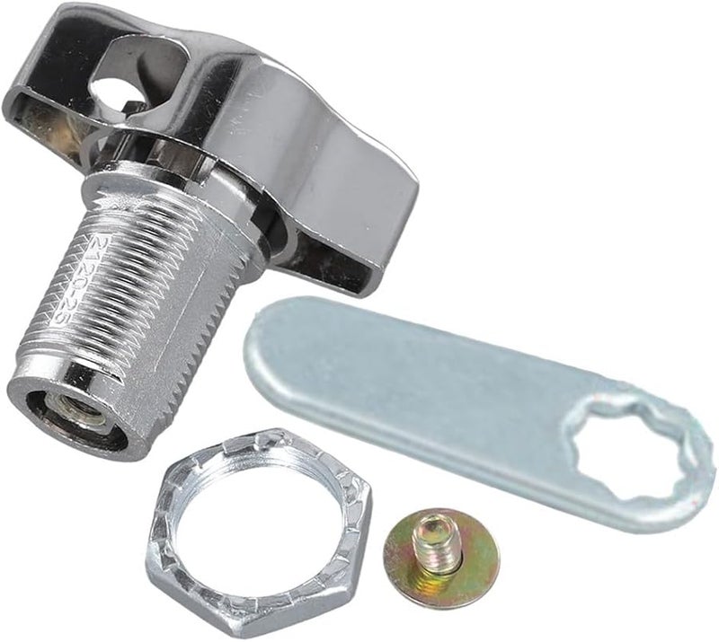 20mm Zinc Alloy Keyless Cabinet Cam Lock Silver Finish for Furniture Drawer Door - Image 4