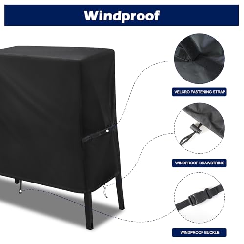 bruwaa Griddle Grill Cover for Blackstone 22 inch and 17 inch with Hood and Stand, Waterproof Grill Cover, 500D Oxford Cloth - Image 5