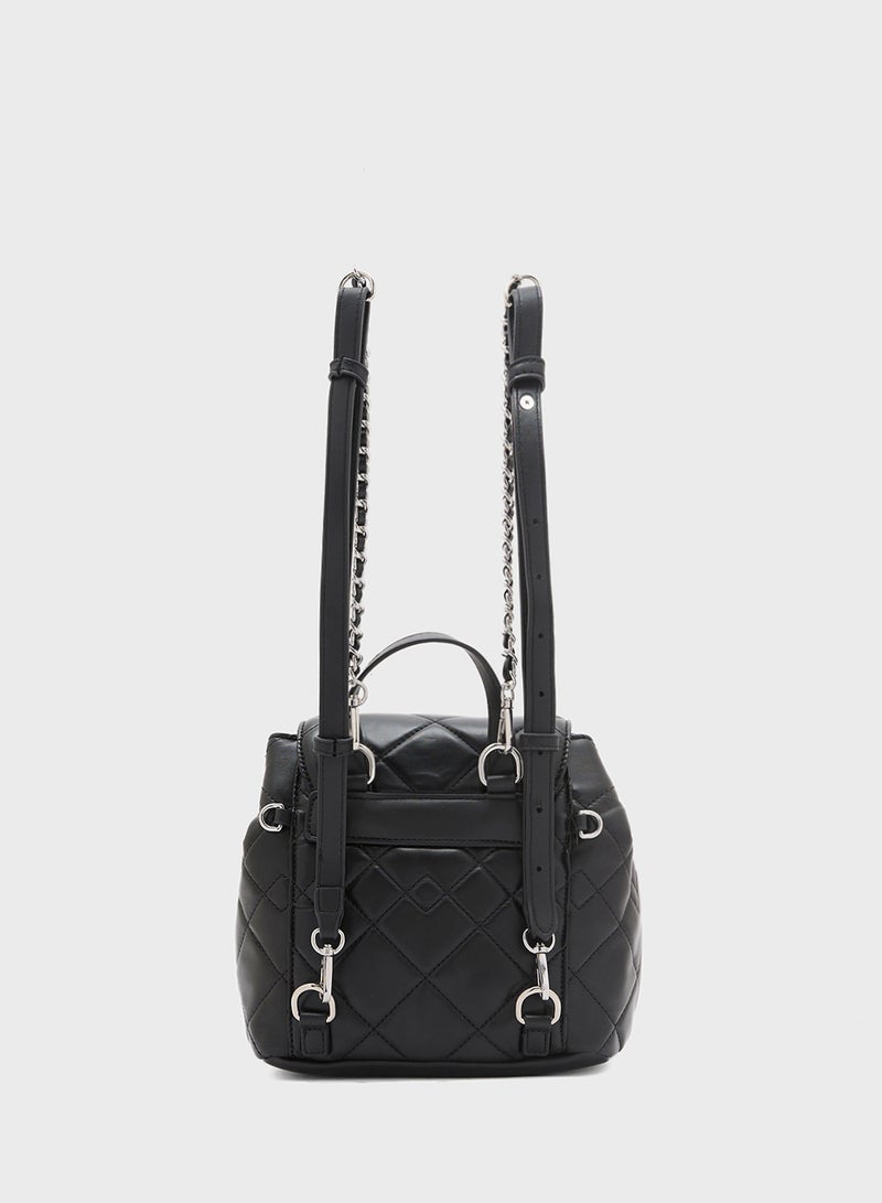 Ginger 2 In 1 Quilted Backpack With Crossbody Pouch  - Image 2