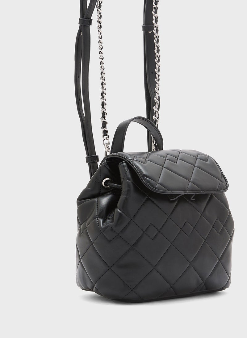 Ginger 2 In 1 Quilted Backpack With Crossbody Pouch  - Image 3