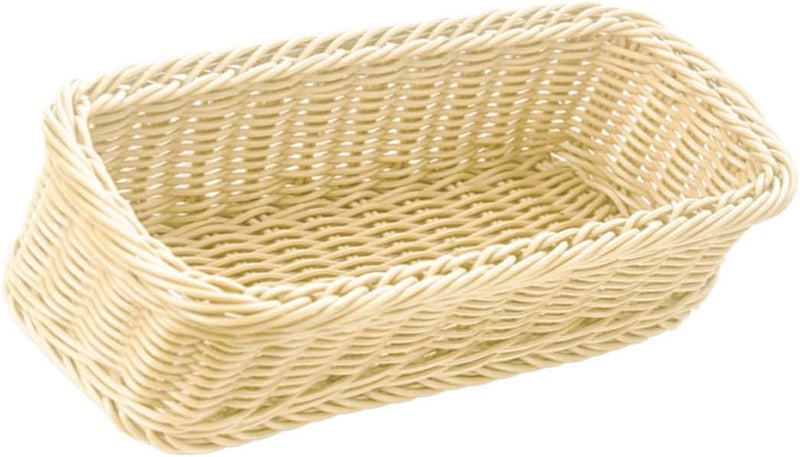 Plastic Rattan Woven Cutlery Storage Basket Tableware Holder Chopsticks Organizer for Kitchen Drawer Cabinet Flatware Container Home Dining - Image 1