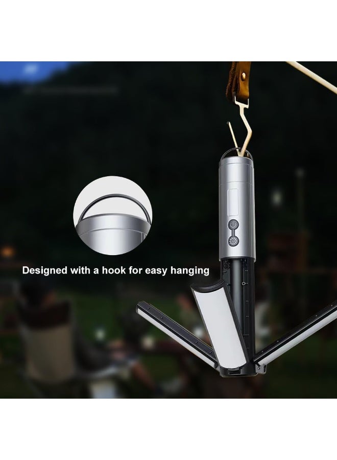 SMARTX Portable Telescopic Flashlight Lantern, Foldable LED Flashlight, Rechargeable with Three Heads, Outdoor Lamp Auto Repair, Waterproof Camping Tent Light, Use for Travel, Picnic, Fishing and Working - Image 5