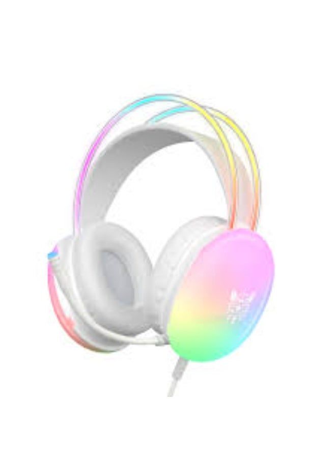 X25 RGB Gaming Headset – Immersive Stereo Sound, Noise-Cancelling Microphone, Adjustable Headband, RGB LED Lights – Comfortable Over-Ear Design, Perfect for Gaming, Streaming, Video Calls – Compatible with PC, PS4, Xbox, and Mobile Devices - Image 1