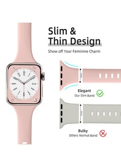 O Ozone Slim Thin Bands For Apple Watch Series 10 | Ultra 2 | 8 Ultra | 9 | 8 | 7 | 6, 49/46/45/44/42mm, Soft Silicone Sport Strap Wristband Smartwatch Strap  - Image 3